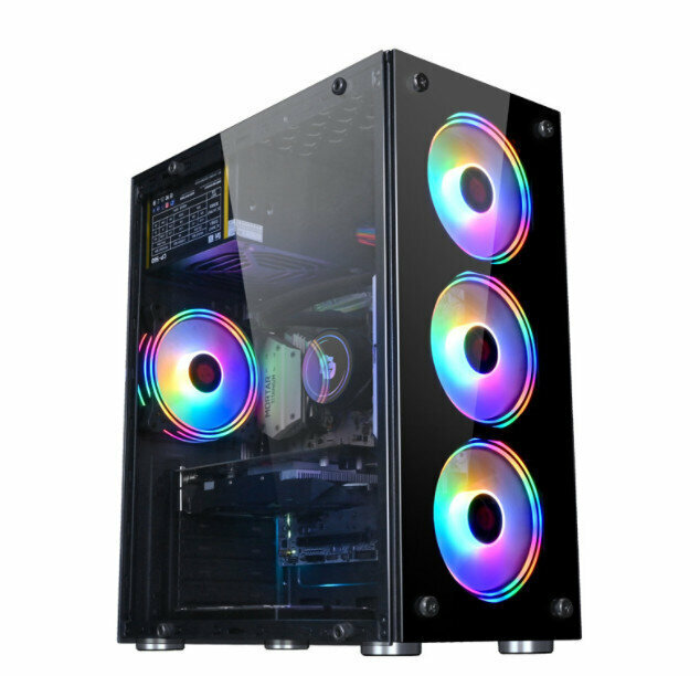 Desktop CaseGaming CaseSide Transparent USB3.0 (Halo (Black))