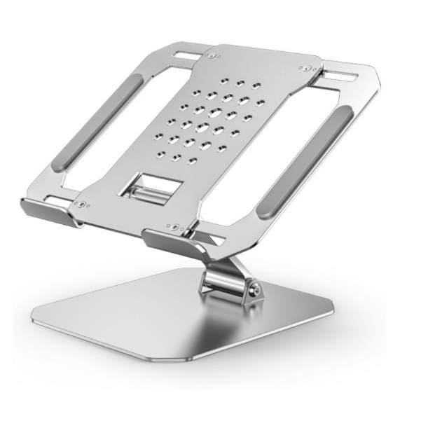 Aluminum alloy desktop lifting, folding and heightening computer stand (apple silver)