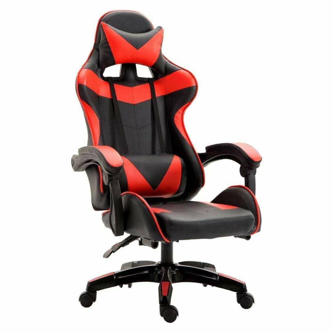 Gaming chair reclining 180 degrees (black and red reclining gaming chair)