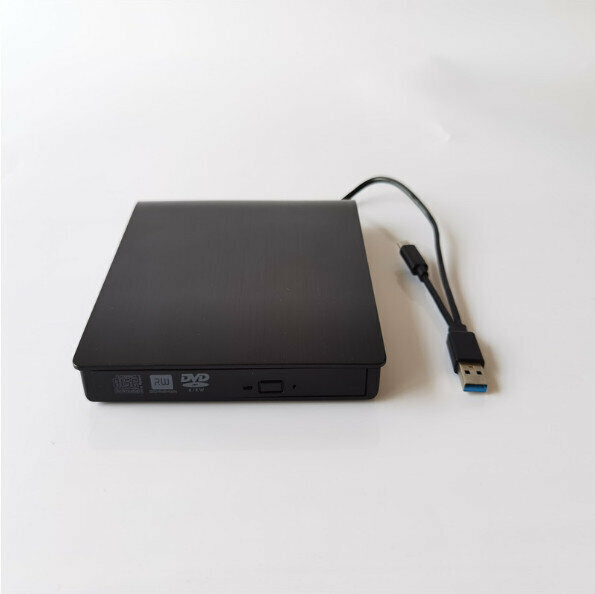 USB External Brushed Recorder Tpye-C Optical Drive DVD-RW Portable Optical Drive Burning Dual Interface (Black USB-RW)
