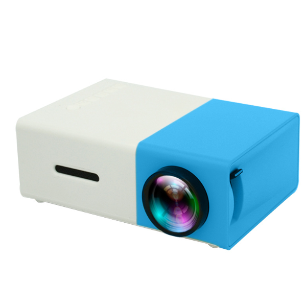 YG300 Micro Mini Projector Home LED Portable Small HD 1080P Home Projector (Blue & White)