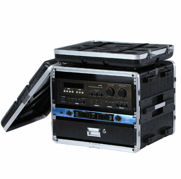 ABS Plastic Portable Flight Case/Amplifier Cabinet - 6U Long (43CM Deep) without anti-collision cotton