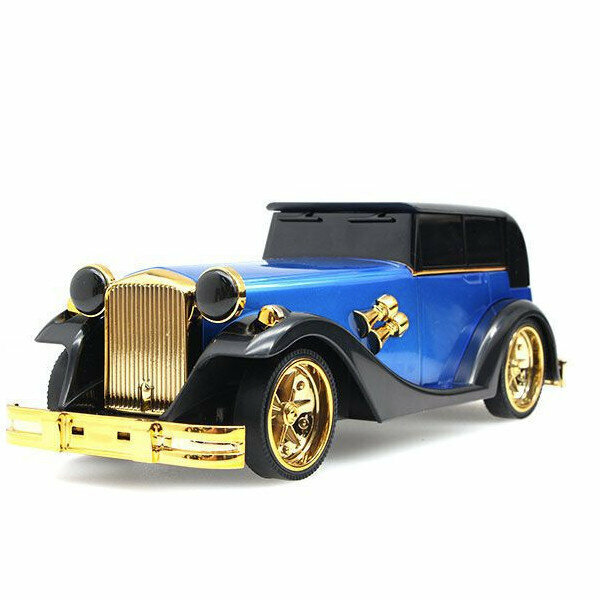 Classic car model double horn bluetooth speaker (blue)