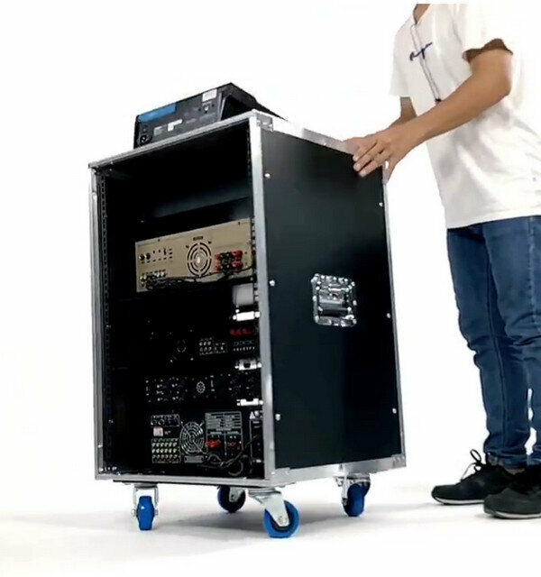 Performance flight case/simple cabinet - 16U thickened + 1 drawer + 3 compartments