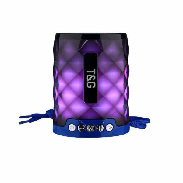 Crystal flashing bluetooth small speaker (blue)