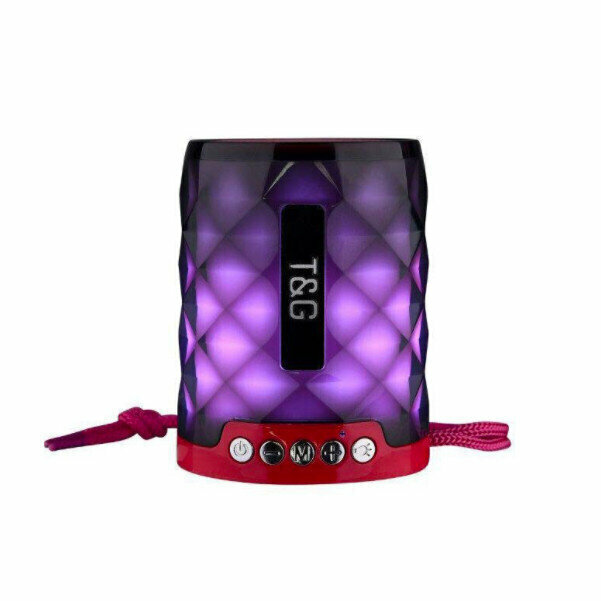 Crystal flashing bluetooth small speaker (red)