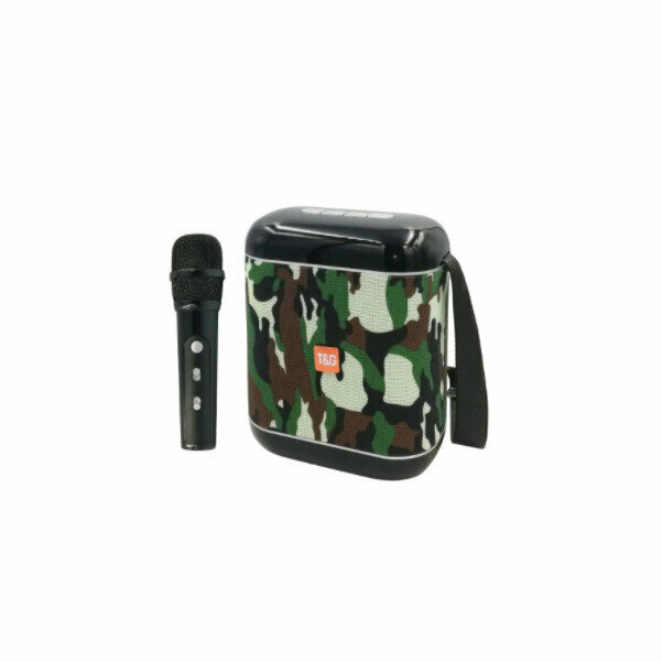 Karaoke Bluetooth Speaker (Camouflage TG523 with Microphone)