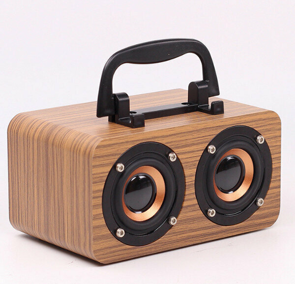 Wireless Bluetooth Wood Speaker (FT-4002) - Civil Wood Grain