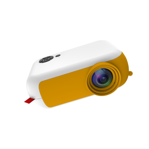 1080P Mobile Phone Mini Projector Home Portable Projector (White & Yellow (Basic))