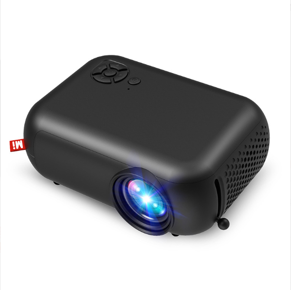 1080p Mobile Phone Mini Projector Home Portable Projector (All Black (Same Screen))