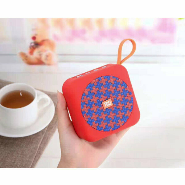 Square bluetooth subwoofer (cross red)