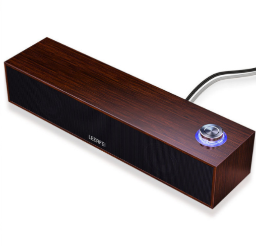 Multimedia Computer Desktop Strip Single Wooden Speaker (350MB Wired (Bluetooth Version))