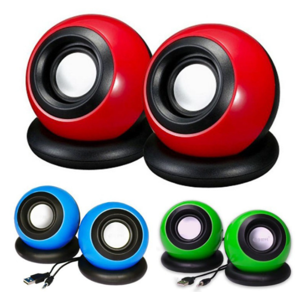 Mini Audio, Office, Home Speaker, Audio-Visual Speaker (Red)