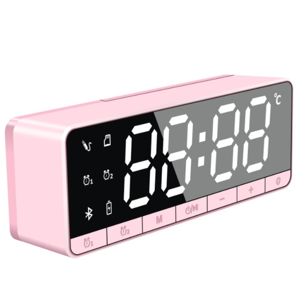 Mini Bluetooth mirror speaker (upgraded dual battery pink)