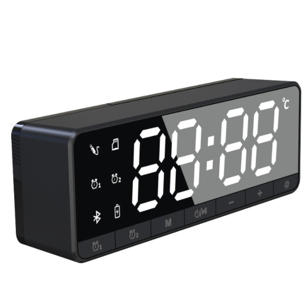 Mini Bluetooth Mirror Speaker (Upgraded Dual Battery Black)