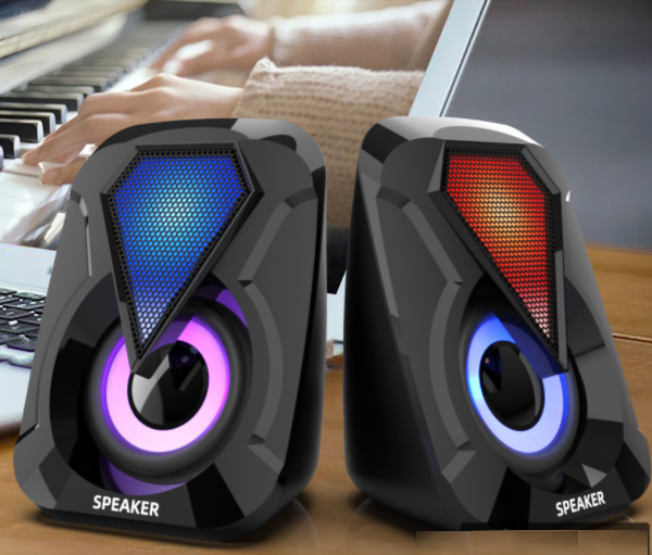 Wired Computer Speakers Desktop Computer Laptop RGB Mini Subwoofer