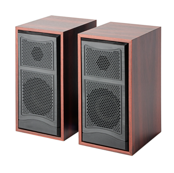 Laptop speaker desktop computer desktop surround stereo small speaker (peach wood red)