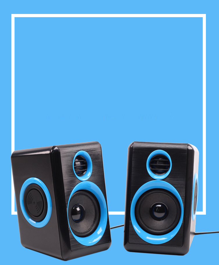 FT-165 Brushed Panel Diaphragm Mini Small Speaker (Sky Blue)