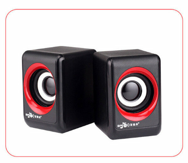 Wired Mini Portable Small Speaker - Bestion M03 - Red