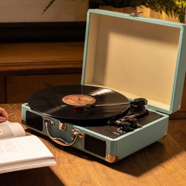 Burn USB Turntable (Blue - Vinyl + Bluetooth + USB)