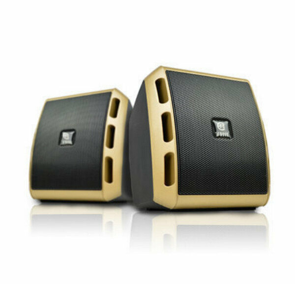 Mini USB2.0 Computer Speaker Subwoofer (V-27) - Gold