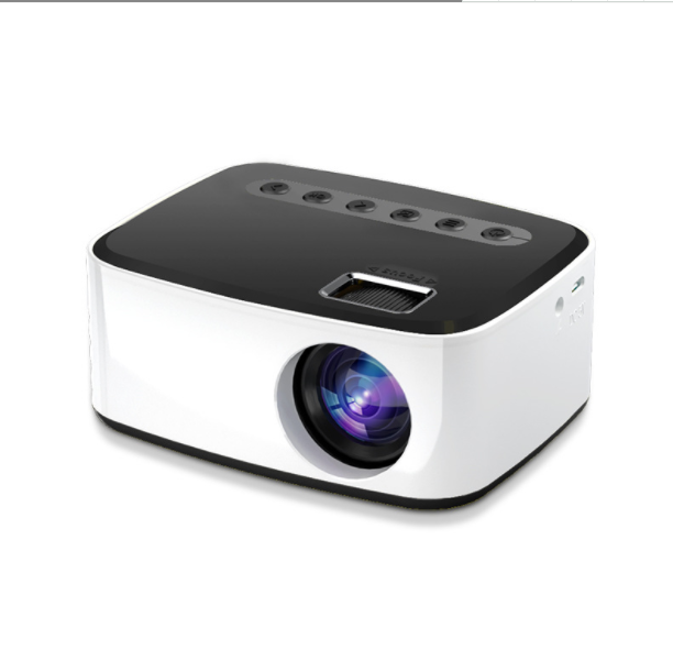 T20 Mini Wireless Mobile Phone Projector Home LED Small Portable Projector 1080P HD Projection (Black & White - Mobile Phone Same Screen Version (Can Connect Android, Apple/iPad))