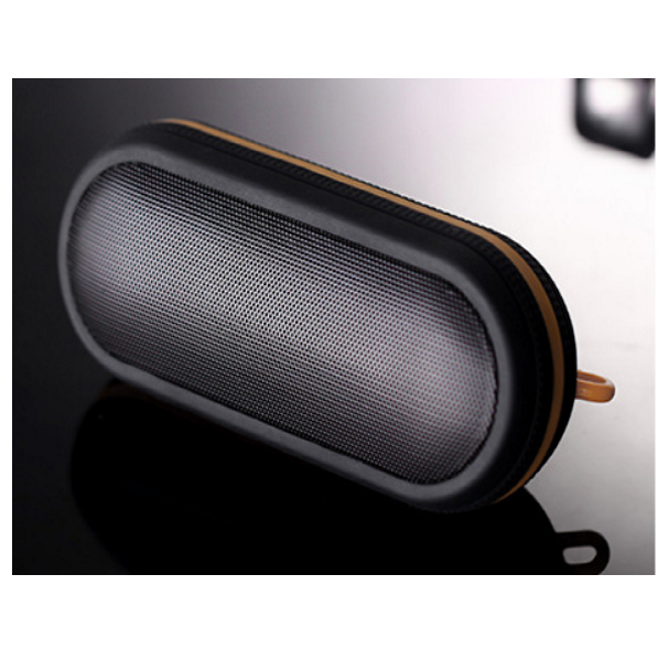Outdoor waterproof and anti-drop card Bluetooth speaker (black + orange)