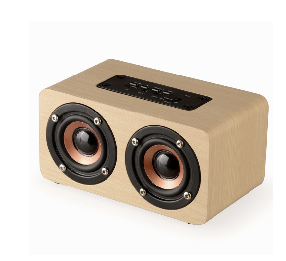 Wooden bluetooth mini portable small speaker yellow wood grain (export version) dripping sound