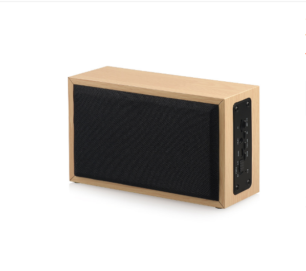 Portable fabric bluetooth small speaker yellow wood grain (English version)