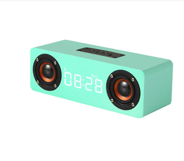 Portable Wooden Bluetooth Multimedia Speaker Sky Blue (English Version)