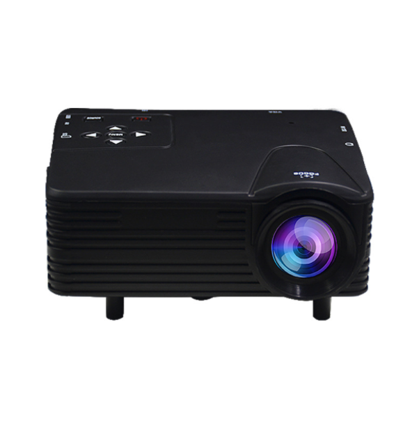 H80 Mini Home Projector Micro Portable LED HD 1080P Small Projector (Black)