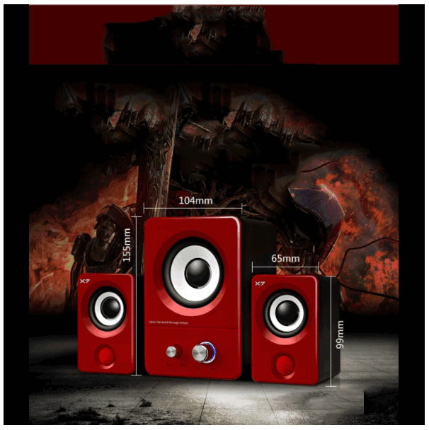 Bluetooth mini speaker (red wired Bluetooth dual-purpose version)