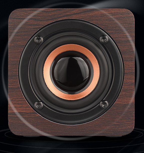 Portable Wood Mini Wireless Bluetooth Speaker Walnut (English)