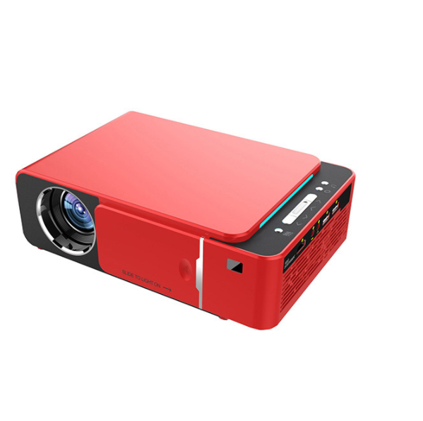 T6/T5 Micro Projector Home Smart Android WIFI Mobile Phone Projector Portable HD Projection (T6 Red Smart Android Version (with WIFI + Apple Android Phone Tablet + Bluetooth))