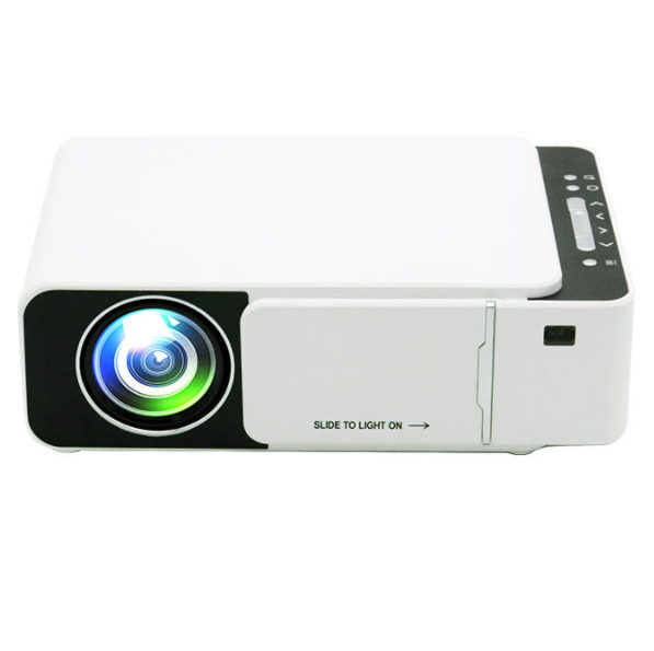 T6/T5 Micro Projector Home Smart Android WIFI Mobile Phone Projector Portable HD Projection (T5 White Standard Normal Version (Can't Connect to Mobile Phone))