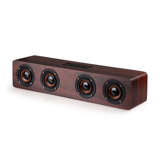 Wooden smart home computer mobile phone wireless bluetooth speaker mahogany grain (export version) drip sound