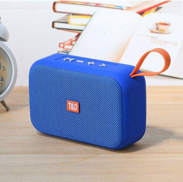Outdoor portable bluetooth fabric speaker (blue)