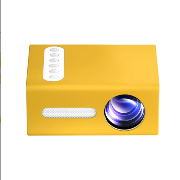 T300 Mini Projector Home HD LED Micro Portable Kids Small Projector (Yellow)
