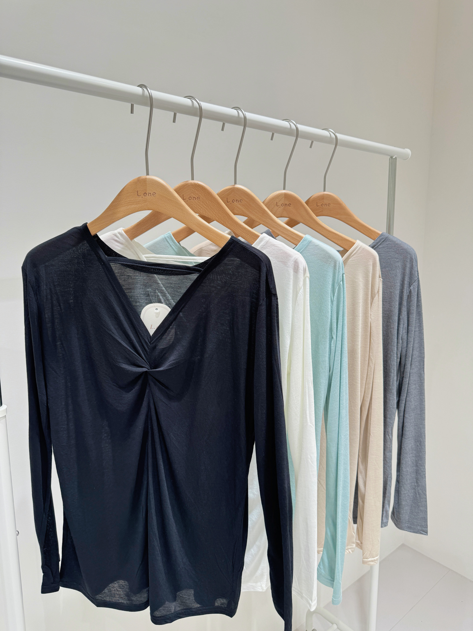 兩穿紐結寬鬆上衣