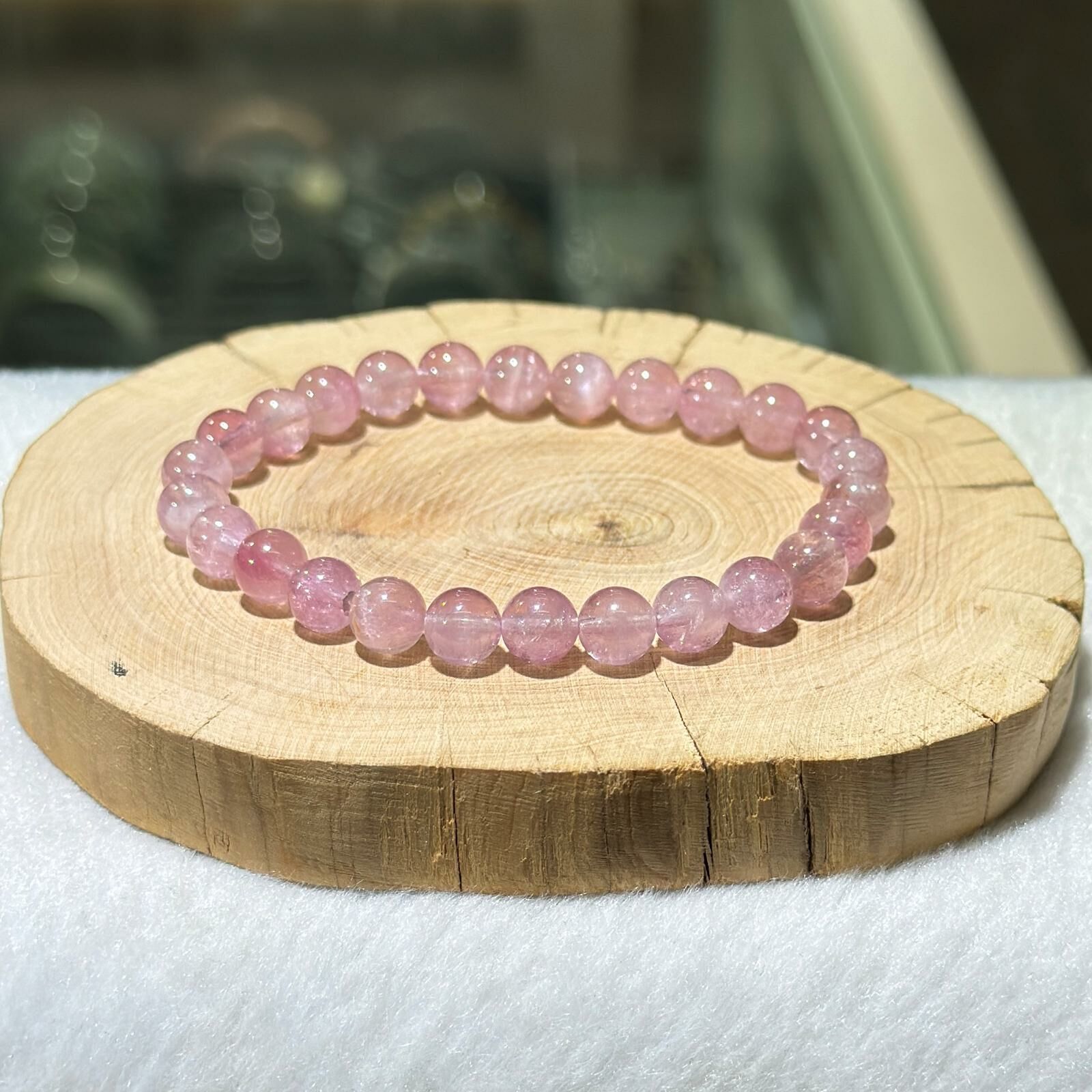 高品✨粉紅碧璽手串 7 mm +/-