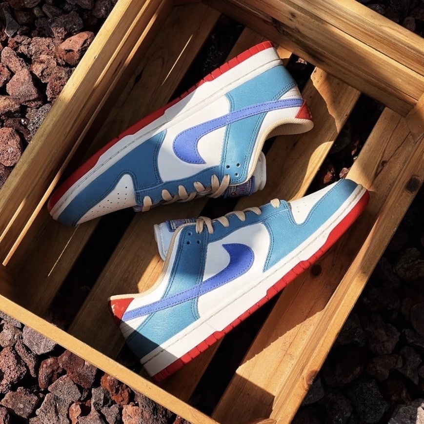 "代購" NIKE DUNK LOW PREMIUM 湖水藍 復古貼布 男女低筒 HJ9112-110