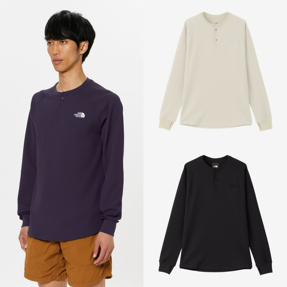 預購┃日本 THE NORTH FACE Free Run Waffle Crew 男版 圓領 華夫格 長袖