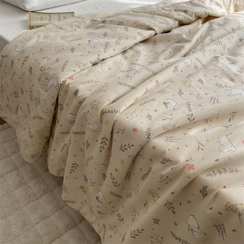 《4681》ins風簡約可愛素花色四季被