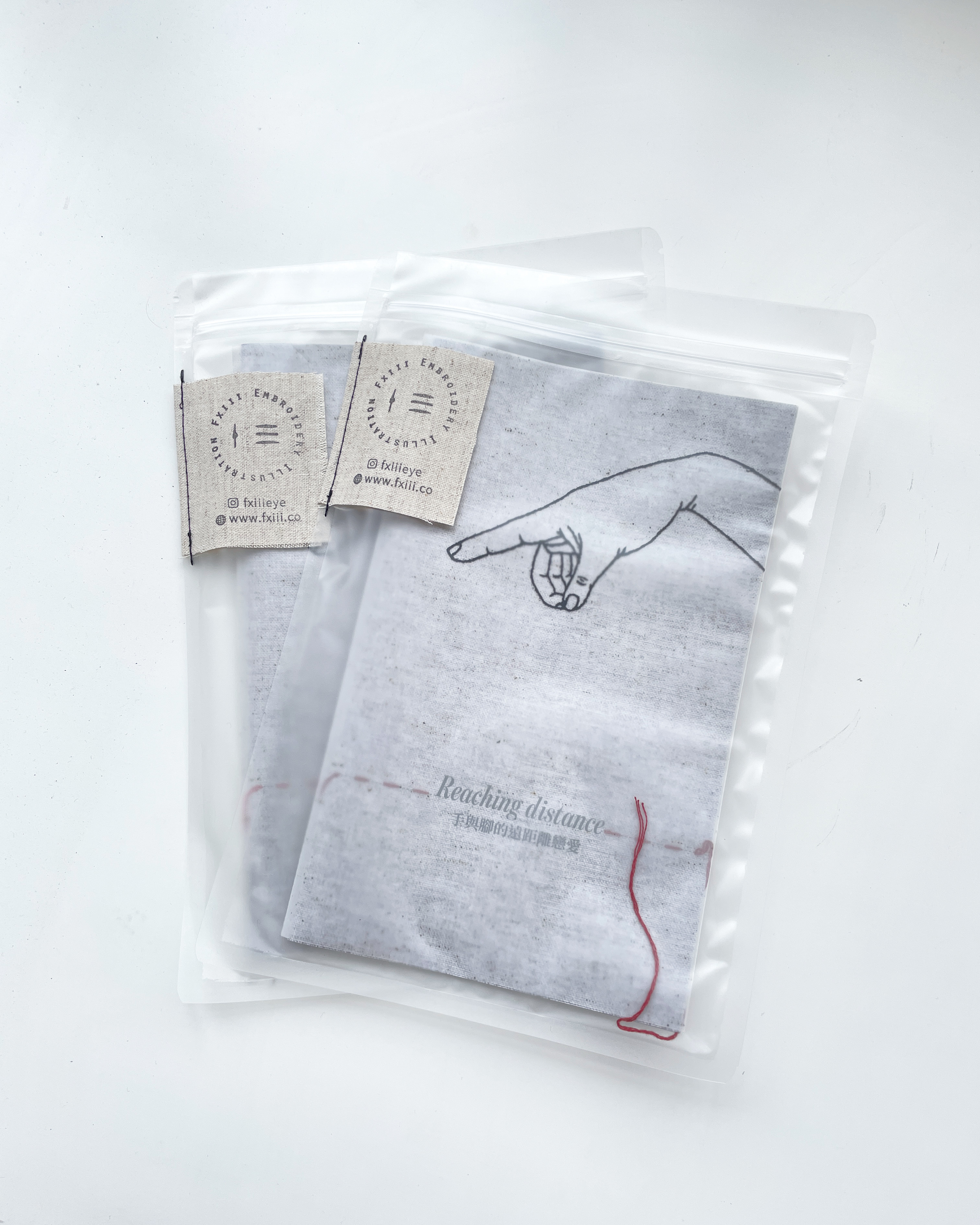 Fxiii 刺繡插畫繪本｜手與腳的遠距離戀愛