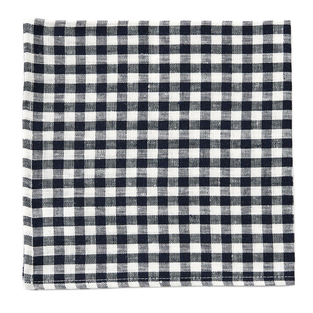 fog - 亞麻餐巾 / 海軍藍白嘉頓格