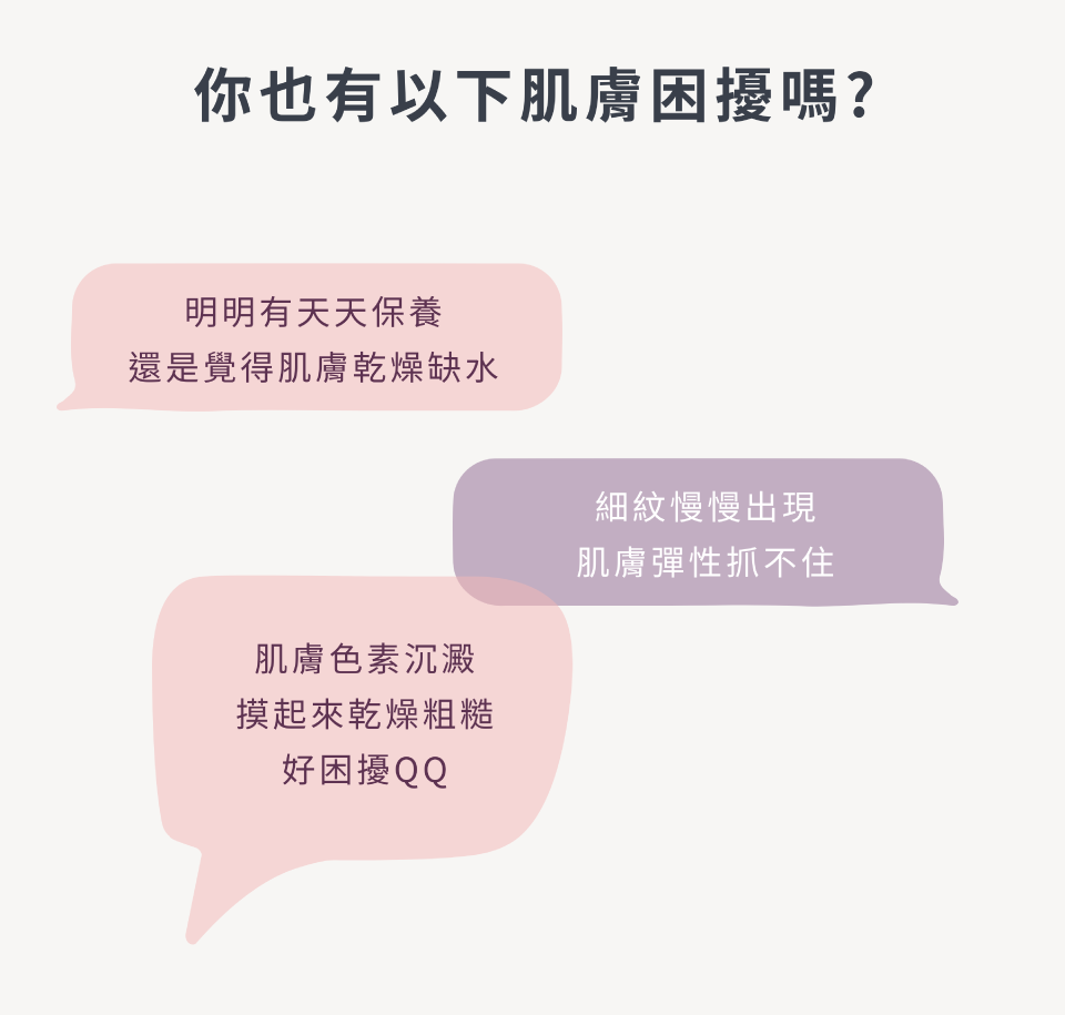 你也有以下肌膚困擾嗎?