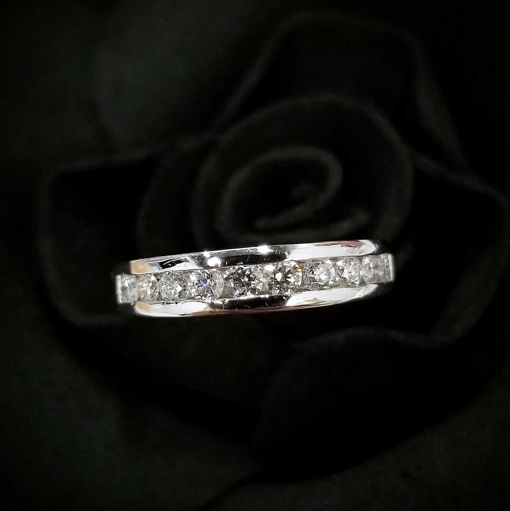 14K White Gold 0.58ct Diamond Ring