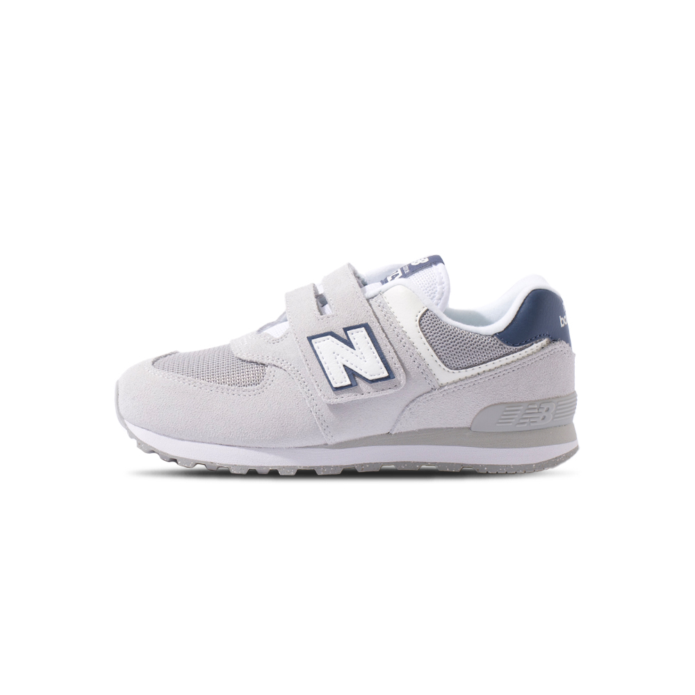 New Balance 中童 灰色 運動 童鞋 魔鬼氈 小朋友 緩震 輕量 網布 透氣 黏帶 休閒鞋 PV574ESB