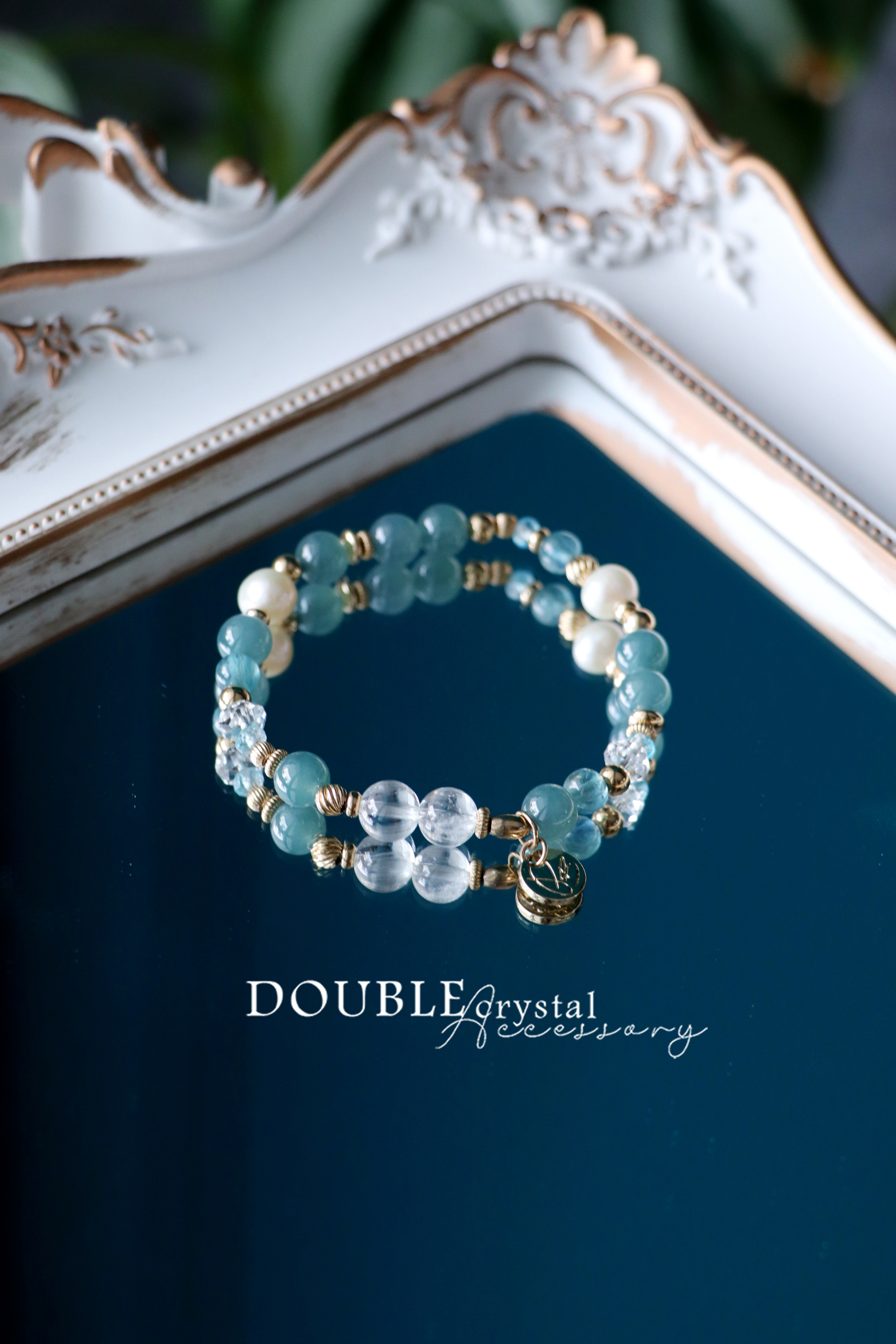 氣質高雅必備款 青棠：藍水翡翠．藍晶石．白托帕．珍珠