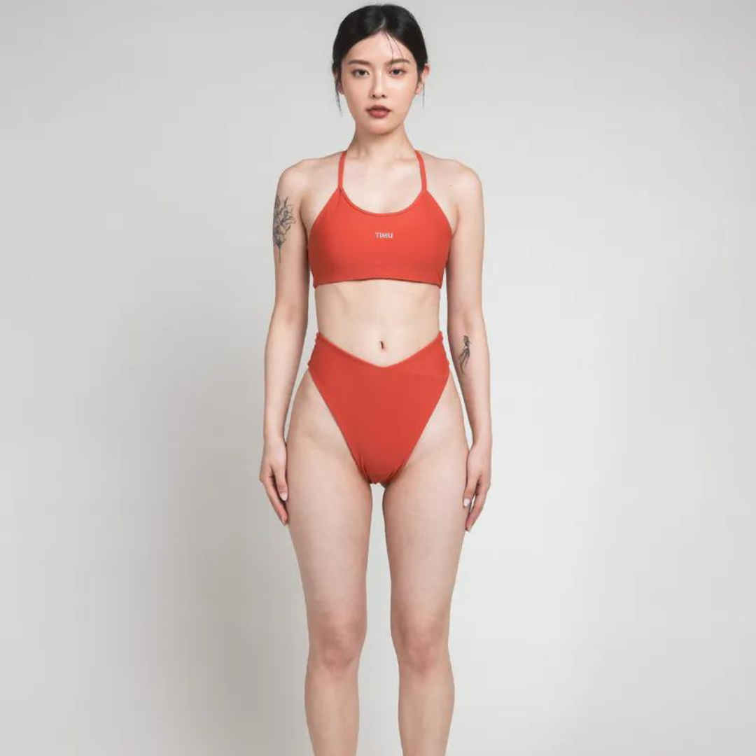 ▲TIMU  運動款 T字調節背心 / 土耳其橘 Turkish Orange